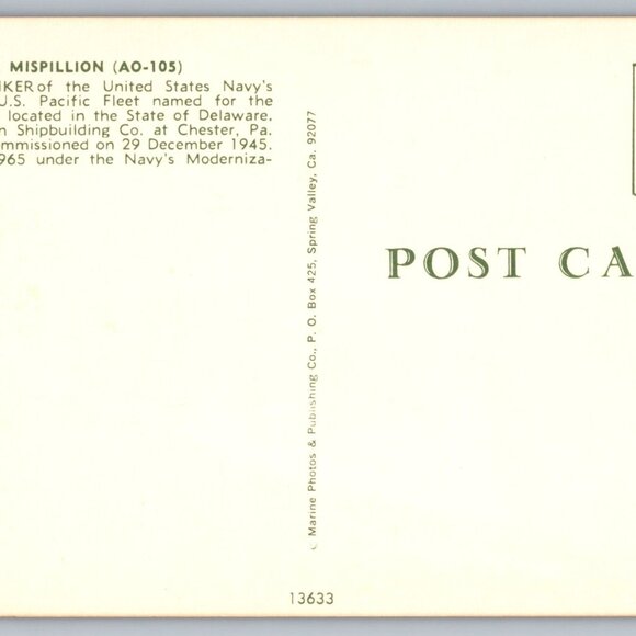 Postcard  Unposted  Warships [Oilers] Lot of 8 Historic Collection #1173 - Picture 16 of 16